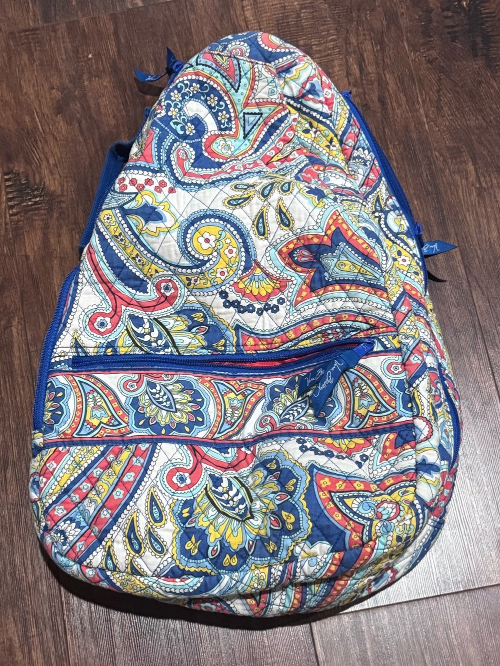 Vera Bradley marina paisley quilted slingback tennis bag quilted/ pickleball